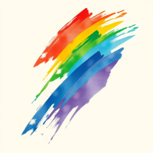 Brushstroke Rainbow Tattoo