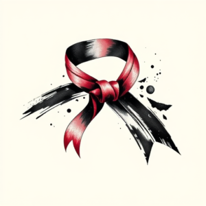 Brushstroke Ribbon Tattoo