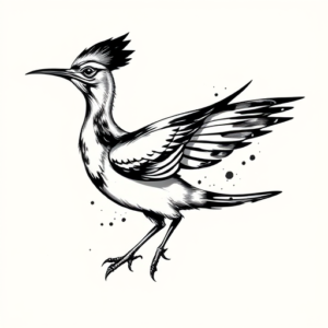 Brushstroke Roadrunner Tattoo