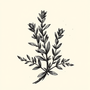 Brushstroke Rosemary Tattoo