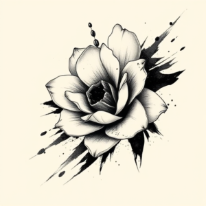 Brushstroke Sampaguita Tattoo