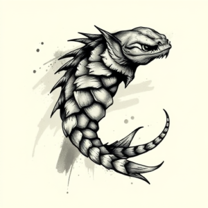 Brushstroke Scale Tattoo