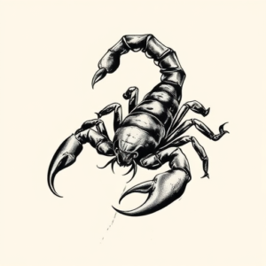 Brushstroke Scorpio Tattoo