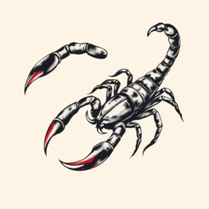 Brushstroke Scorpion Tattoo