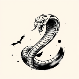 Brushstroke Serpent Tattoo