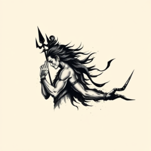 Brushstroke Shiva Tattoo