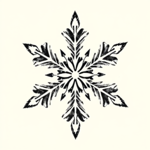 Brushstroke Snowflake Tattoo