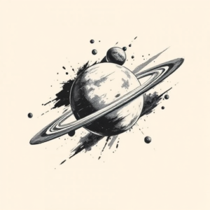 Brushstroke Space Tattoo