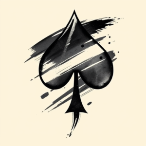 Brushstroke Spade Tattoo