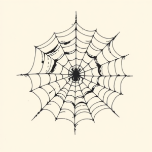 Brushstroke Spiderweb Tattoo