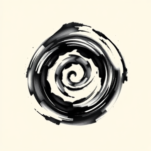 Brushstroke Spiral Tattoo