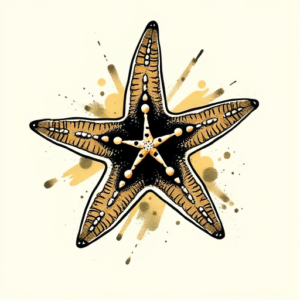 Brushstroke Starfish Tattoo