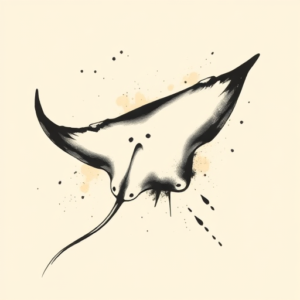 Brushstroke Stingray Tattoo