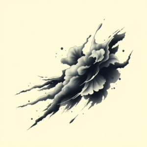 Brushstroke Storm Tattoo