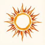 Brushstroke Sun Tattoo