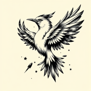 Brushstroke Thunderbird Tattoo