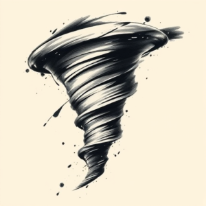 Brushstroke Tornado Tattoo