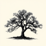 Brushstroke Tree Tattoo