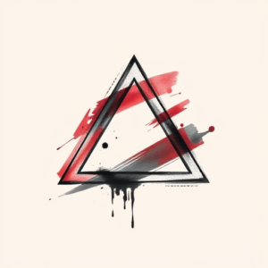Brushstroke Triangle Tattoo