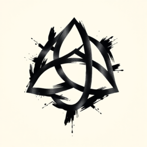 Brushstroke Triquetra Tattoo