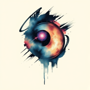 Brushstroke Universe Tattoo