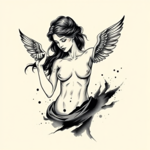 Brushstroke Venus Tattoo