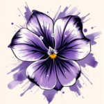 Brushstroke Violet Tattoo