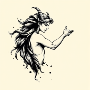 Brushstroke Virgo Tattoo