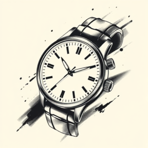 Brushstroke Watch Tattoo