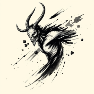 Brushstroke Wendigo Tattoo