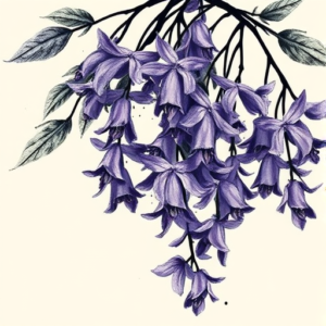 Brushstroke Wisteria Tattoo