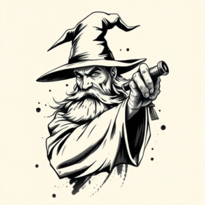 Brushstroke Wizard Tattoo