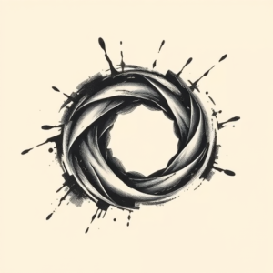 Brushstroke Wormhole Tattoo