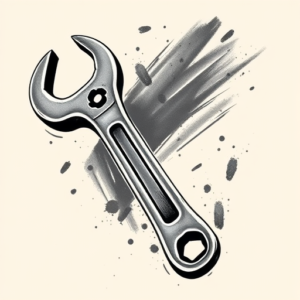 Brushstroke Wrench Tattoo