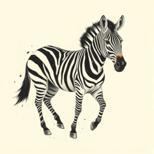 Brushstroke Zebra Tattoo