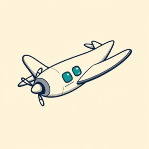 Cartoon Airplane Tattoo