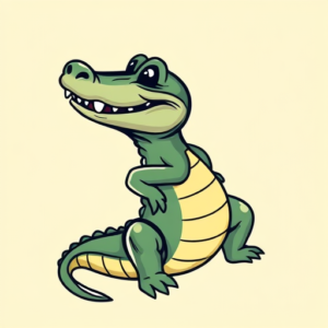Cartoon Alligator Tattoo