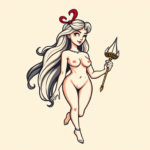 Cartoon Aphrodite Tattoo