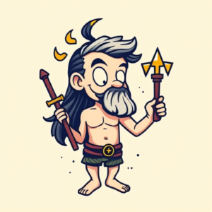 Cartoon Apollo Tattoo