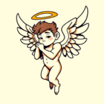 Cartoon Archangel Tattoo