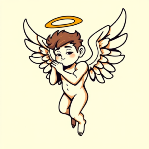 Cartoon Archangel Tattoo