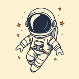 Cartoon Astronaut Tattoo