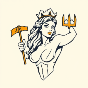 Cartoon Athena Tattoo