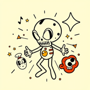 Cartoon Atomic Tattoo