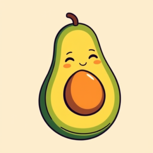 Cartoon Avocado Tattoo