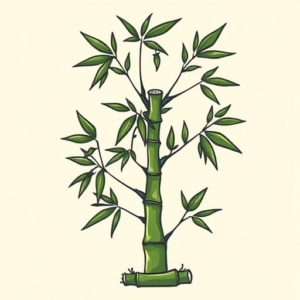 Cartoon Bamboo Tattoo