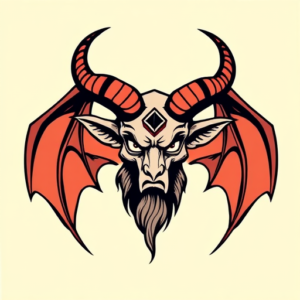 Cartoon Baphomet Tattoo