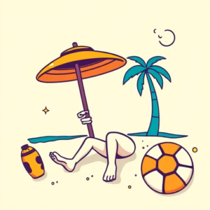 Cartoon Beach Tattoo