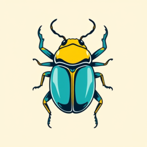 Cartoon Beetle Tattoo