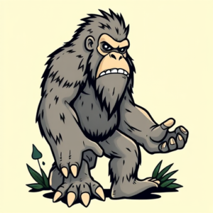 Cartoon Bigfoot Tattoo
